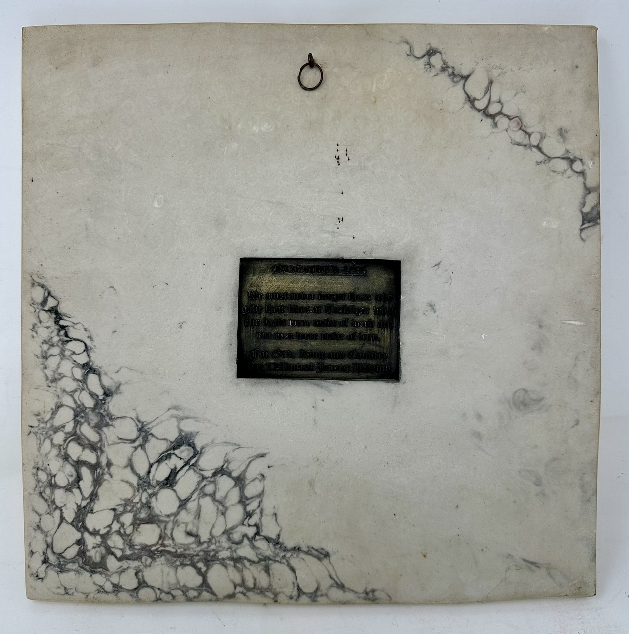 503. Antique Grand Tour Classical Regency Carved Marble Plaque Battle Travalgar 1805 - Image 7