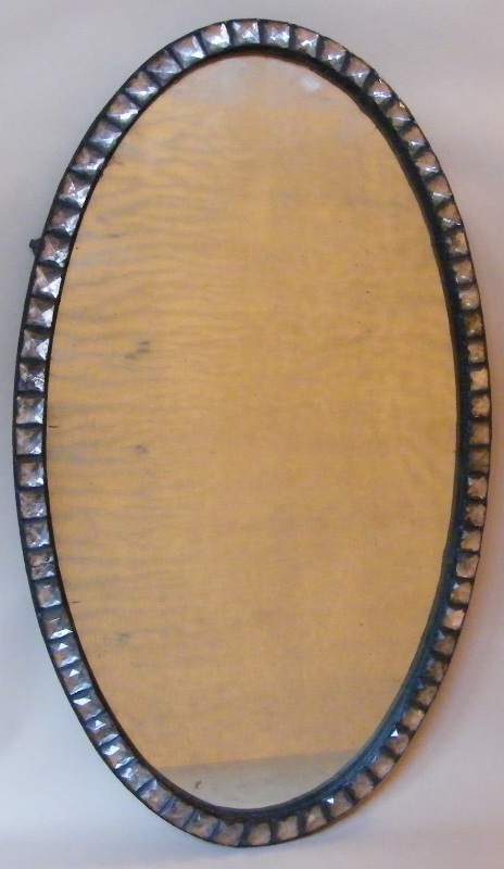 997. Sold. Rare Irish Oval Wall Mirror 19th Century
