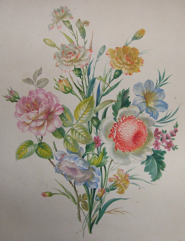 992. Sold. Still Life Flowers Watercolour Pierre-Joseph Redouté (1759-1840)