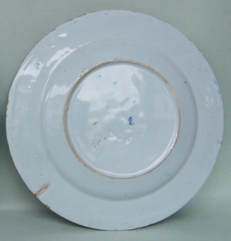 600. Rare Henry Delamain Delftware Irish Cabinet Plate 18th Ct - Image 3