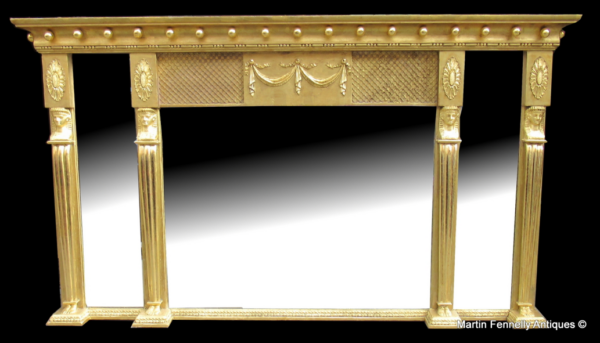 458 Antique Gilt Mirror Circa 1820 - Irish