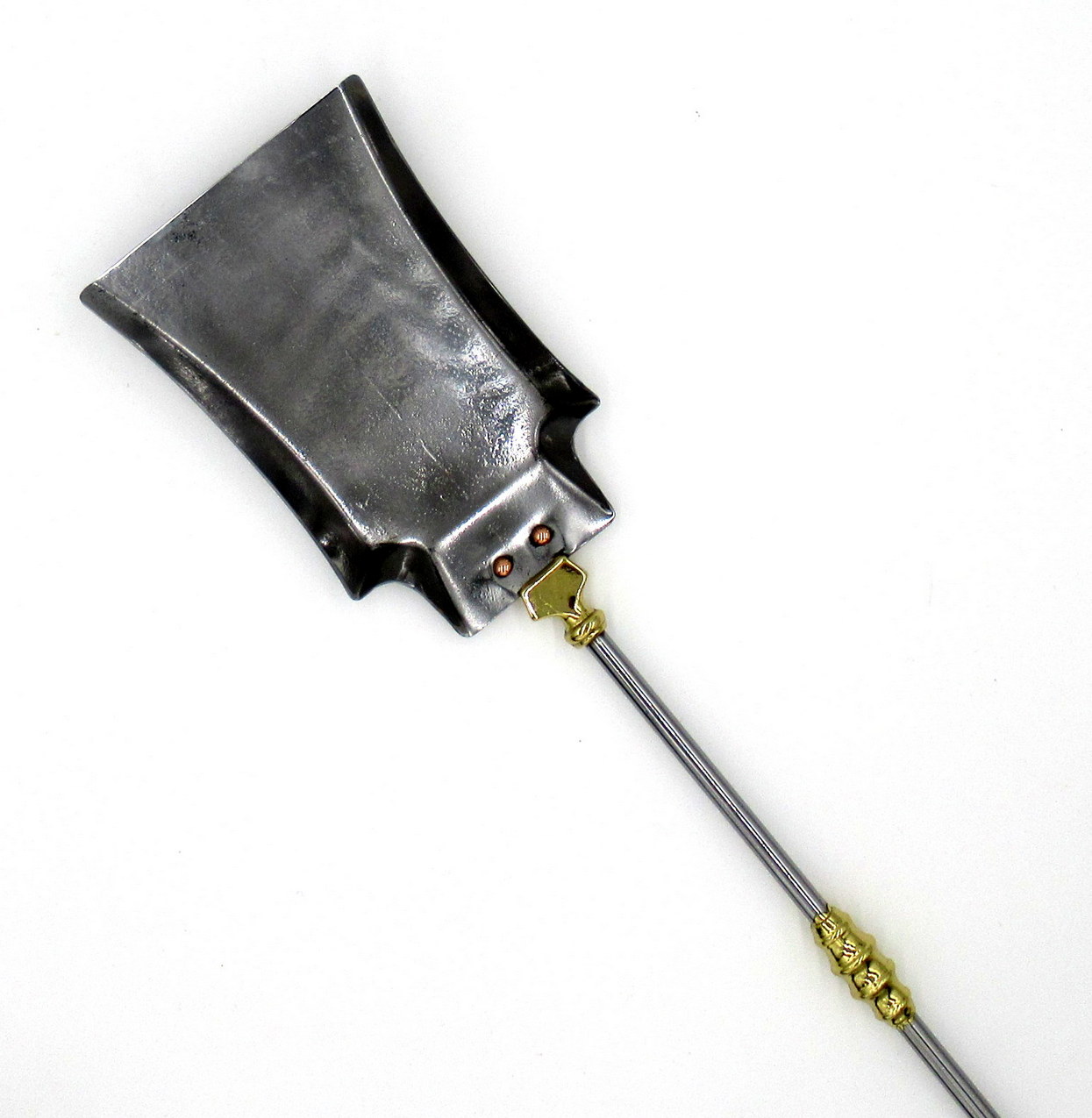 774. Set English Victorian Steel Brass Fireplace Fire Tools Irons Companion 19Century - Image 7