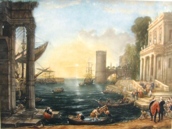 534. Original John Cother Webb 1855-1927 Engraving after Claude Gellee