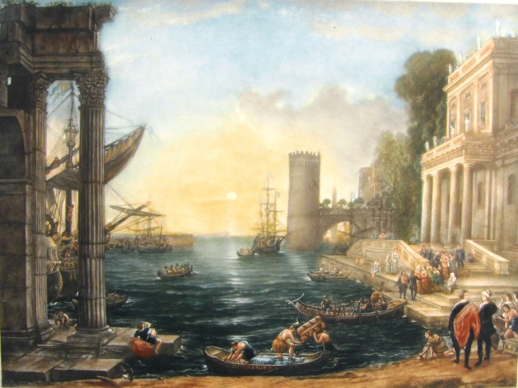 534. Original John Cother Webb 1855-1927 Engraving after Claude Gellee