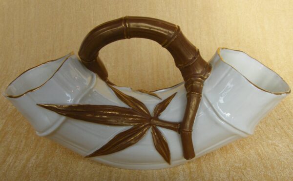 960. English Royal Worcester Blanc de Chine Posie Holder