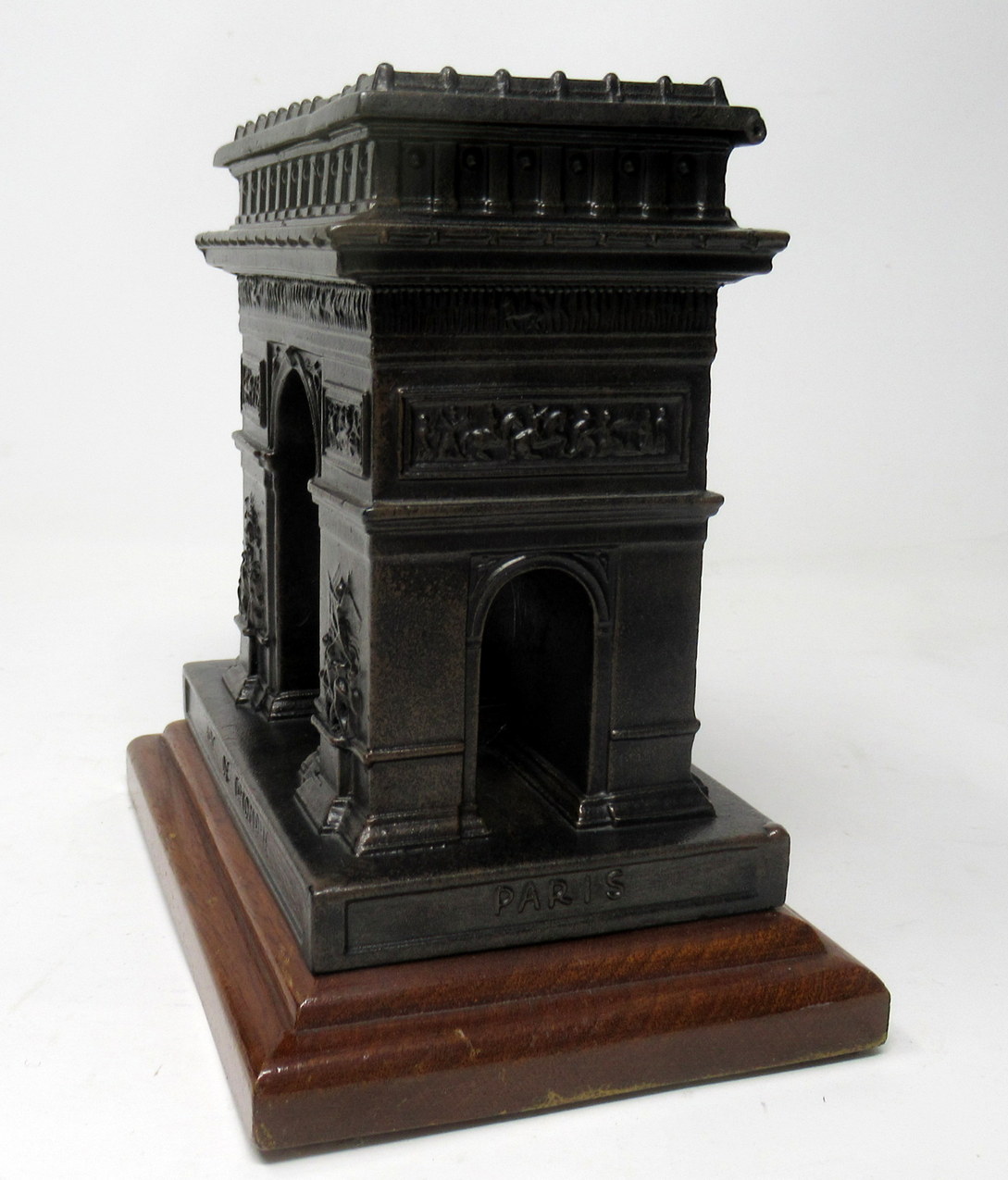 891. French Bronzed Grand Tour Style Musical Table Casket Arc de Triomphe Circa 1900 - Image 4