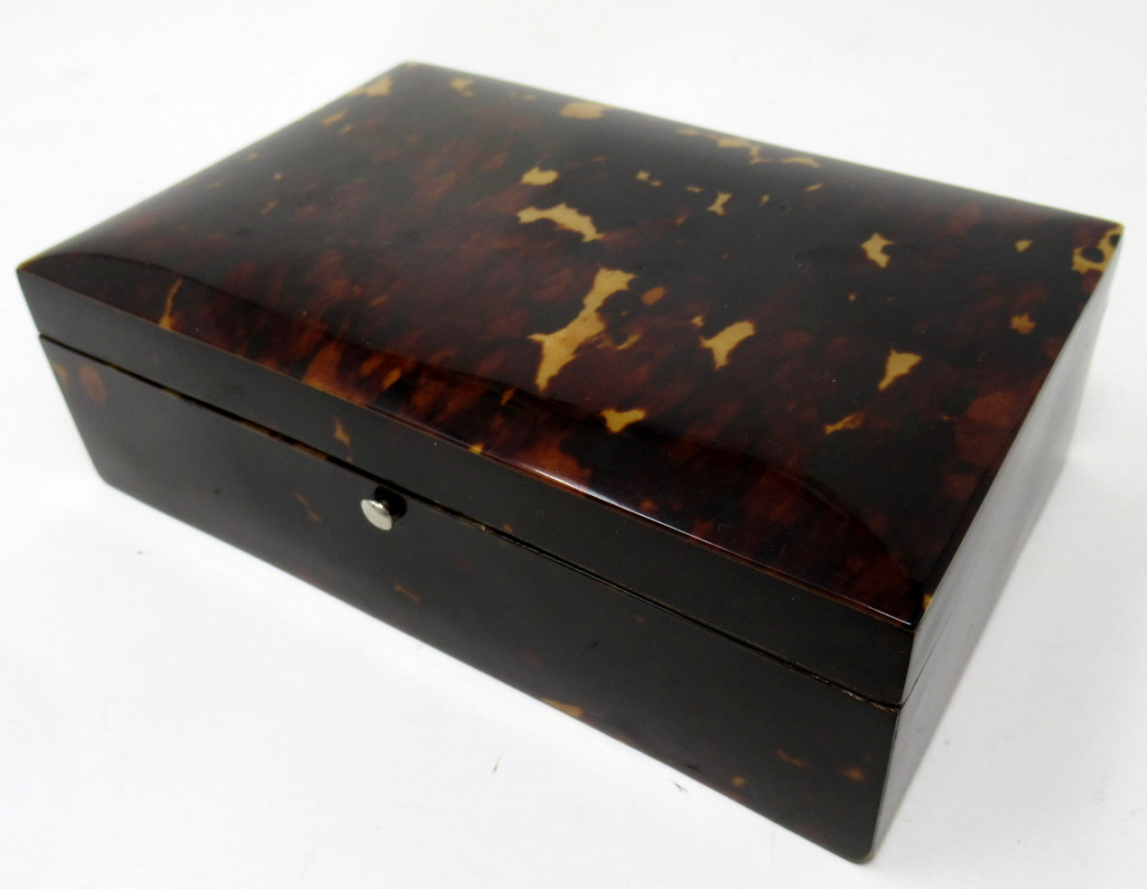 297. Fine Well Figured Tortoiseshell Ladies Jewellery Casket late 19thCt - Image 4