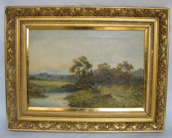 982. Sold. Daniel Sherrin 1868-1940 Large Oil on Canvas