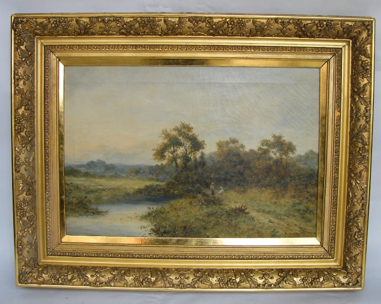 982. Sold. Daniel Sherrin 1868-1940 Large Oil on Canvas