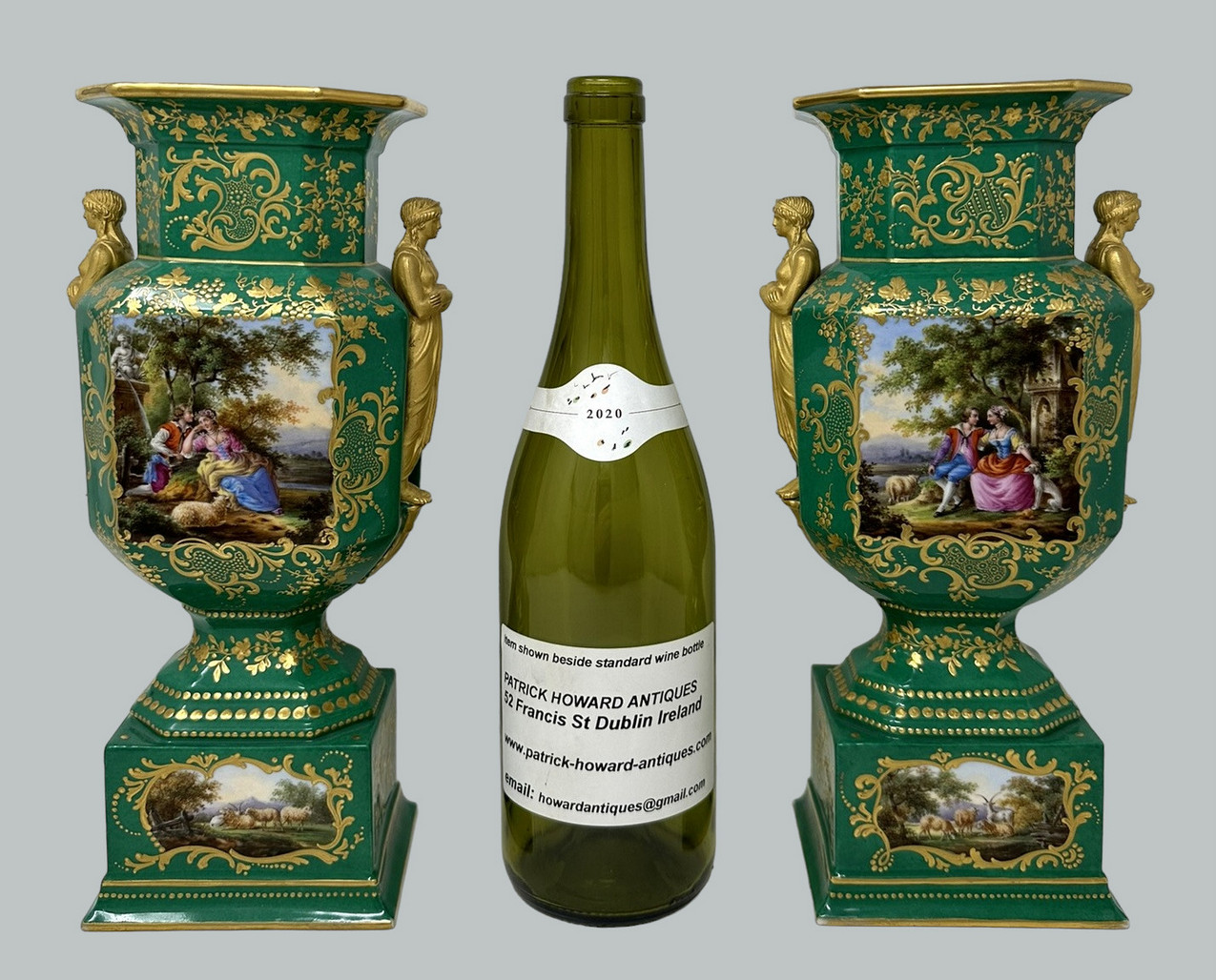 592. Antique Pair French Sèvres Porcelain Gilt Mounted Urns Vases Centerpieces 1830 - Image 12