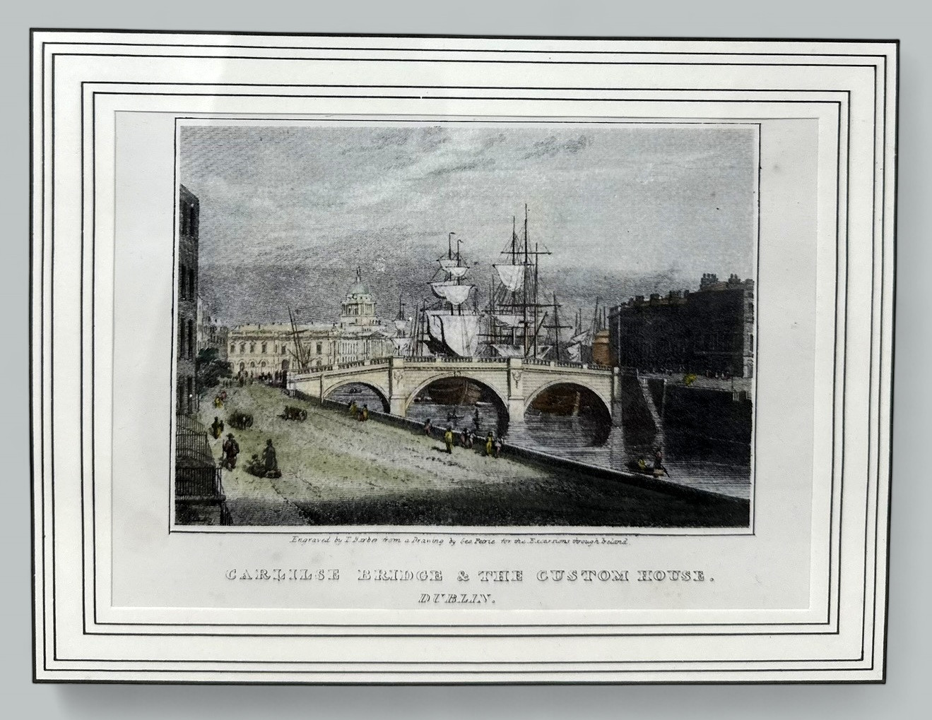 942. William Henry Bartlett Antique Set Colour Prints Ireland Dublin Views Irish - Image 7