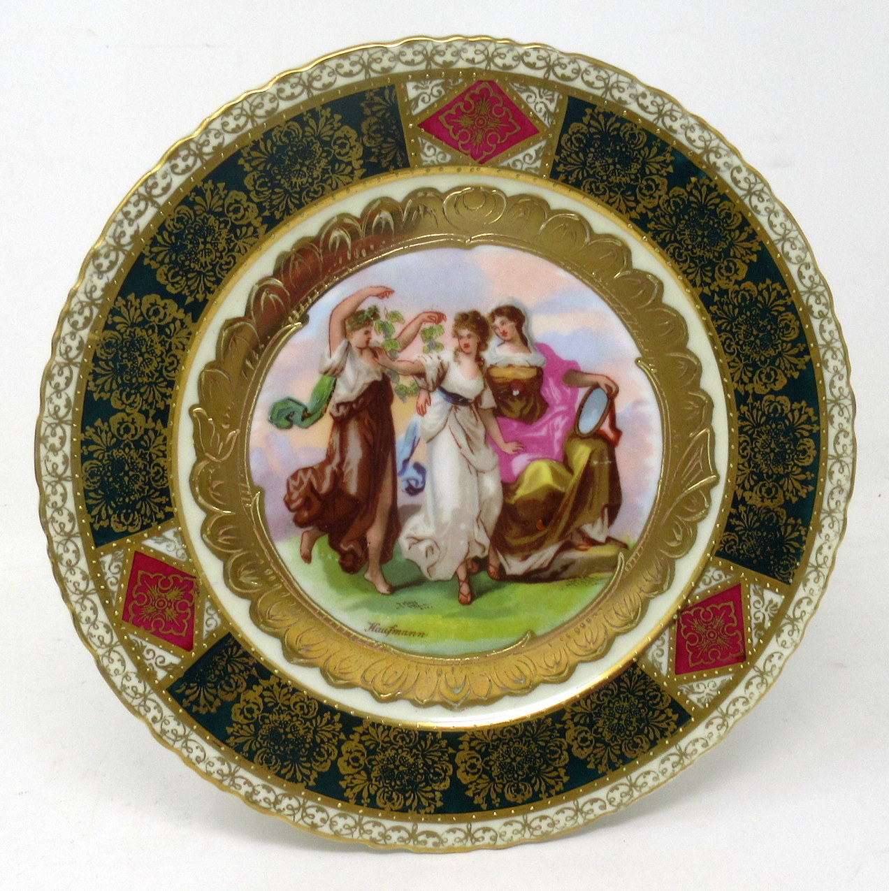 075. Set Austrian Royal Vienna Mythological Themed Angelica Kauffman Cabinet Plates - Image 3