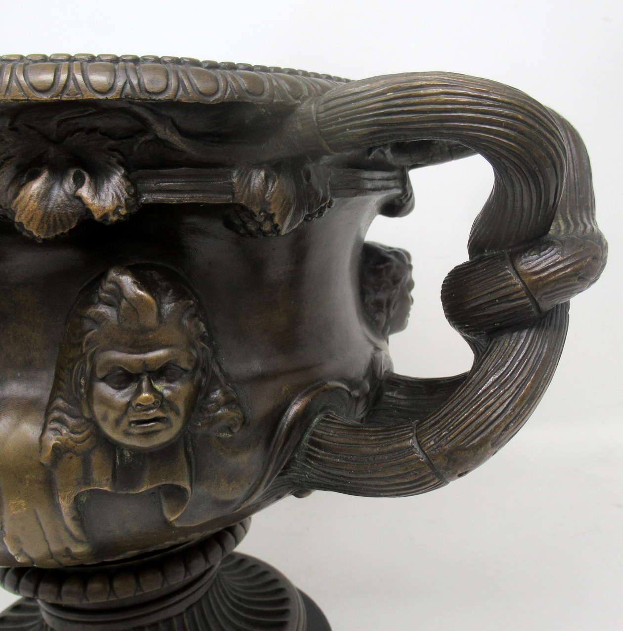 984. Antique French Ormolu Bronze Marble Warwick Albani Vase Urn Centerpiece 19thCt - Image 7