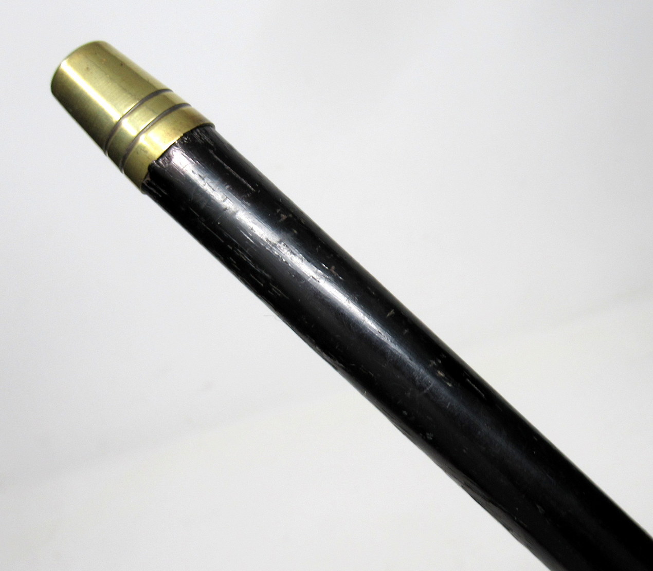 151. Superb Ebony Walking Stick Jonathan Howell Silver Mount Boar Tusk Hallmark 1899 - Image 5