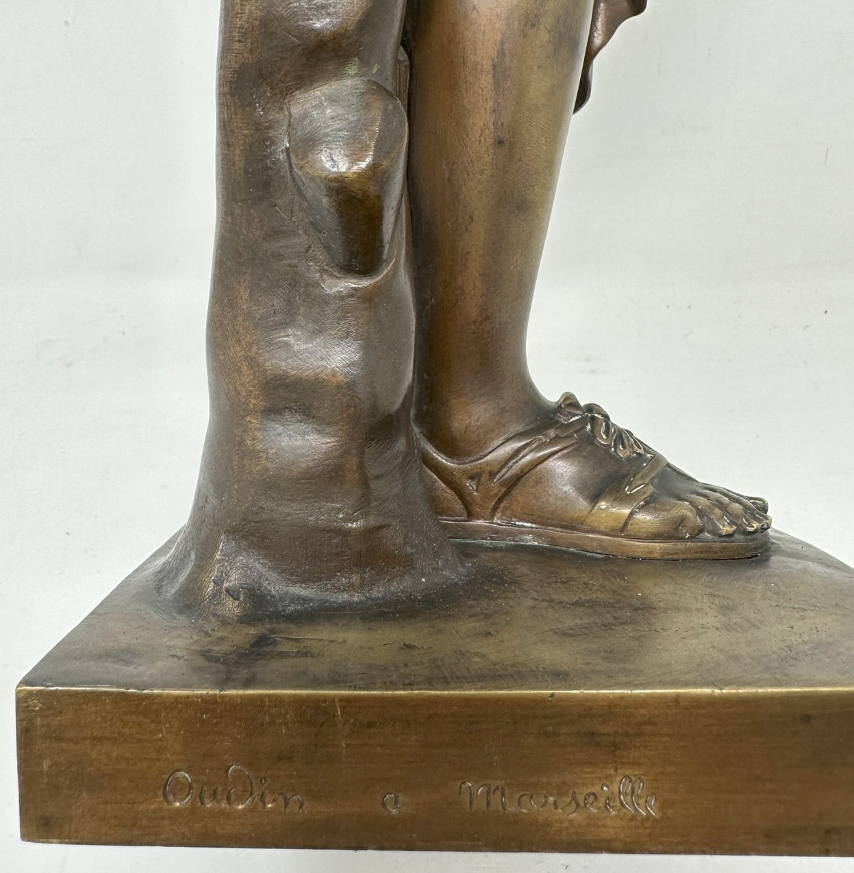 855. Antique Female French Classical Bronze Diana Robing Praxiteles Audin Marseille - Image 8