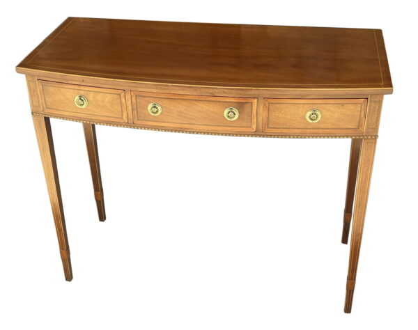 232. Antique Irish Mahogany Demi Lune Pier Side Cabinet Console Table Hicks Dublin