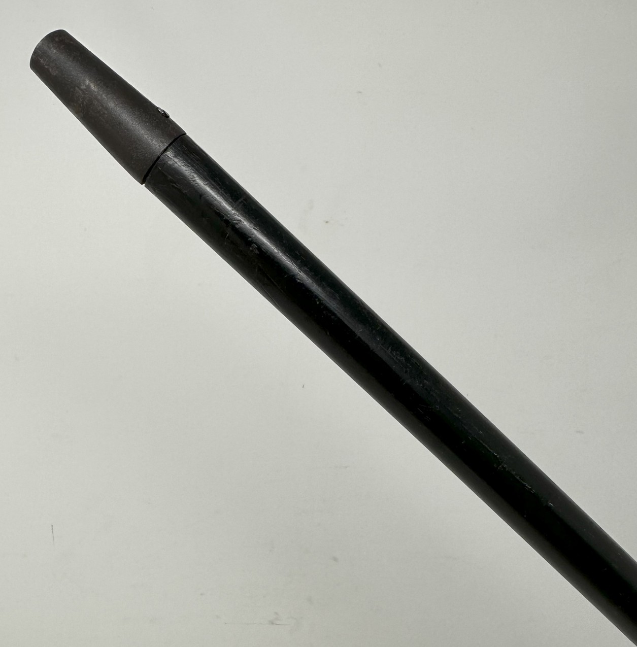 261. Antique Vintage Walking Stick Cane Wooden Sterling Silver Cow Horn Handle 1889 - Image 8