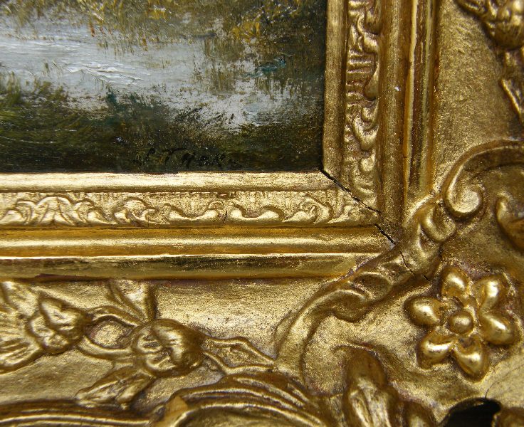 146. Joseph Thors 1863-1900 Cows at Pasture Oil on Canvas - Image 3