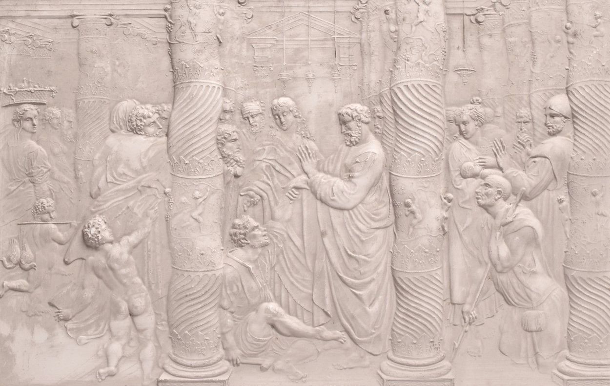 555. John Henning (1771-1851) Rare Set Six Plaster Plaques Cast in Relief After Raphael - Image 2