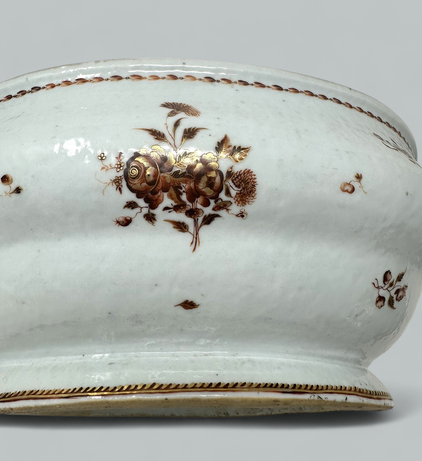 871. Antique Chinese Qing Dynasty Canton Porcelain Famille Rose Qianlong Tureen 18 Ct - Image 10