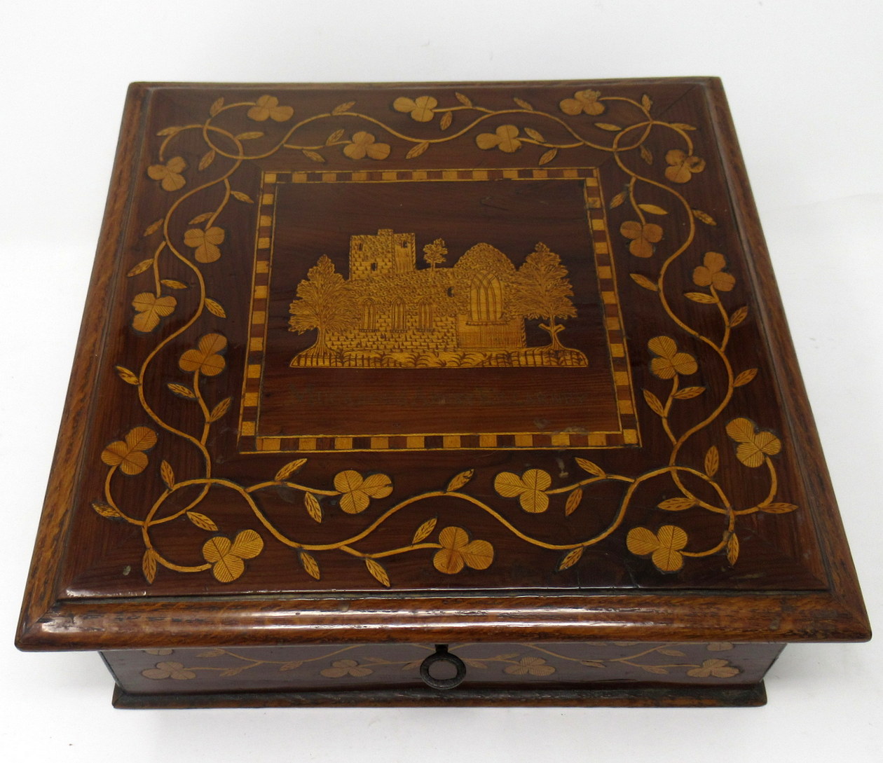 408. Rare Irish Killarneyware Jewellery Casket Mid 19th Century