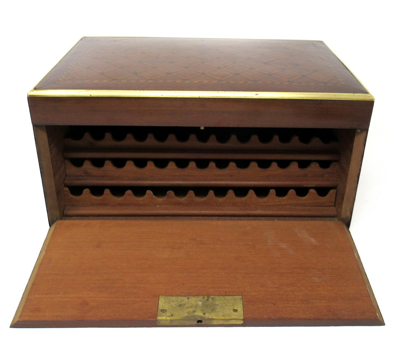 330. Antique Mahogany Tunbridge Ware Marquetry Cigar Cigarette Casket Box Victorian - Image 7