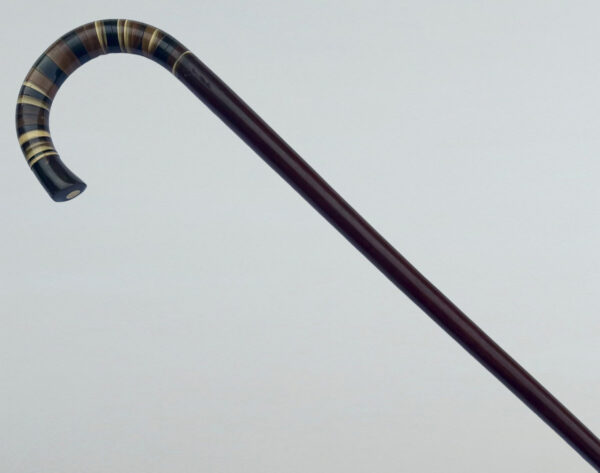 643. Antique Vintage Lady's Gentleman's Wooden Walking Stick Cane Bone Crook Handle