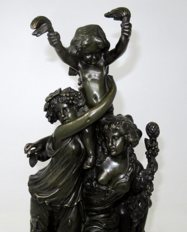 207. Superb French Figural Bronze “Triumph of Bacchus” Signed Edmond Louis Auguste Leveque 19thCt