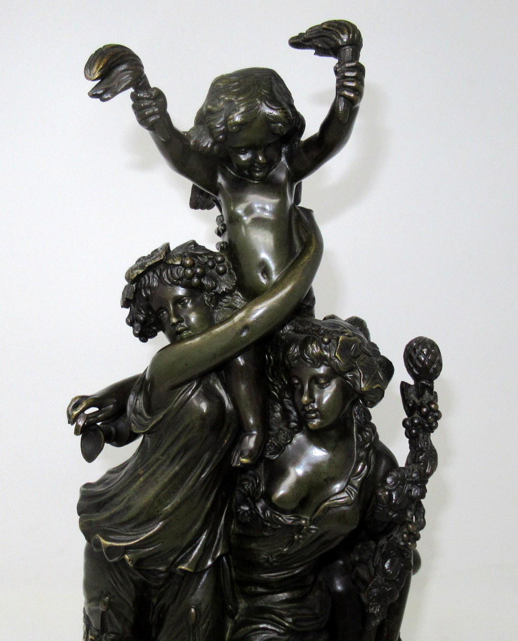 207. Superb French Figural Bronze “Triumph of Bacchus” Signed Edmond Louis Auguste Leveque 19thCt
