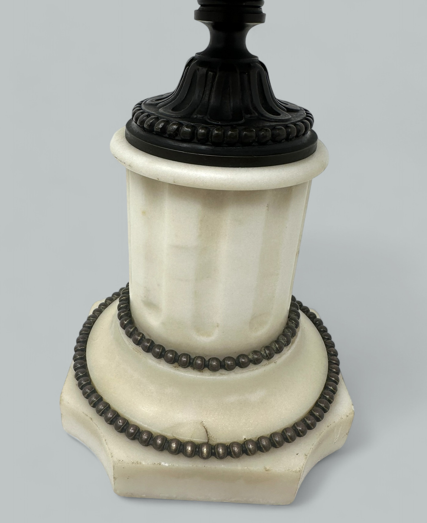 904. Pair French Grand Tour Ormolu Bronze Dore Statutory Marble Tazza Urns Vases 19Ct - Image 8