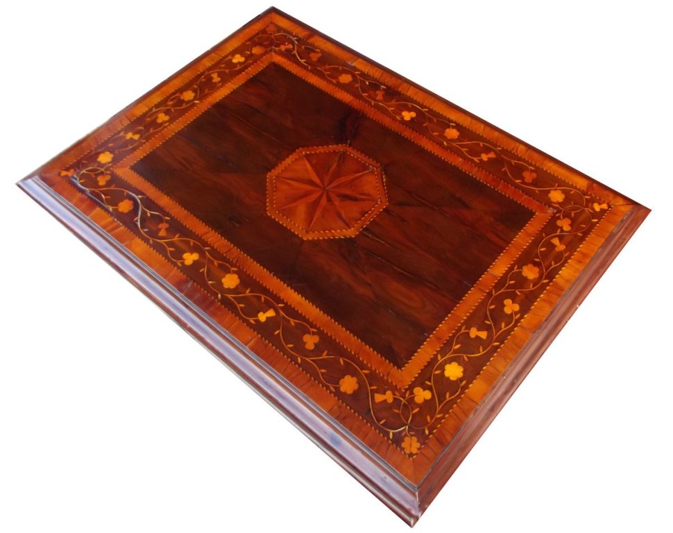 255. Rare Irish Mid-Victorian Marquetry Arbutus-Wood Work Table - Image 5