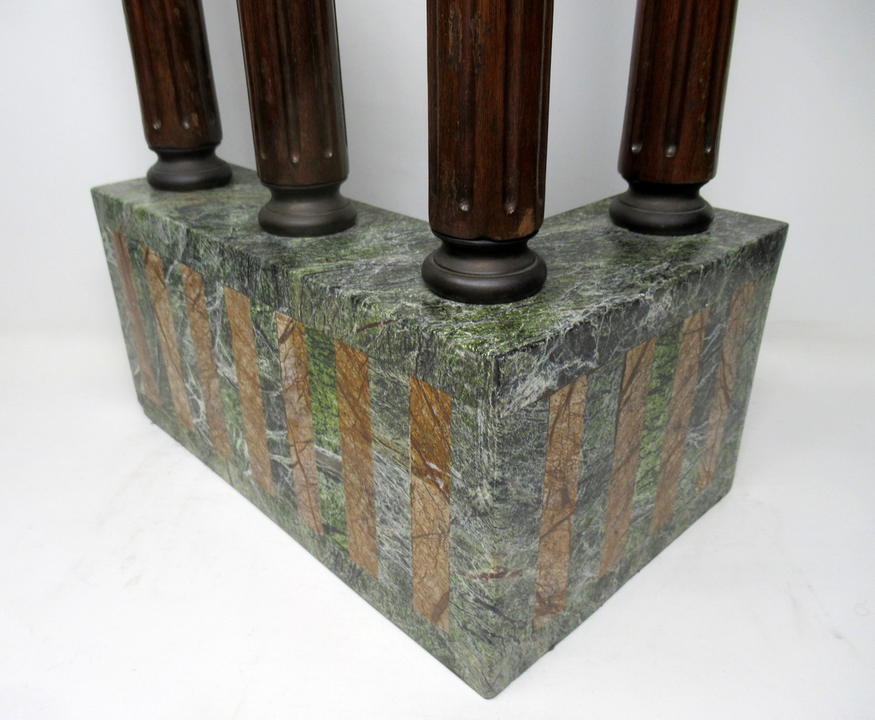 129. Antique Grand Tour Marble Bronze Corinthian Column Italian Neoclassical Ruins - Image 7