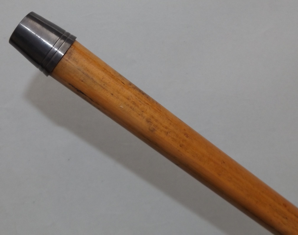 226. Superb Malacca Walking Cane Bronze Head 19thCt - Image 7