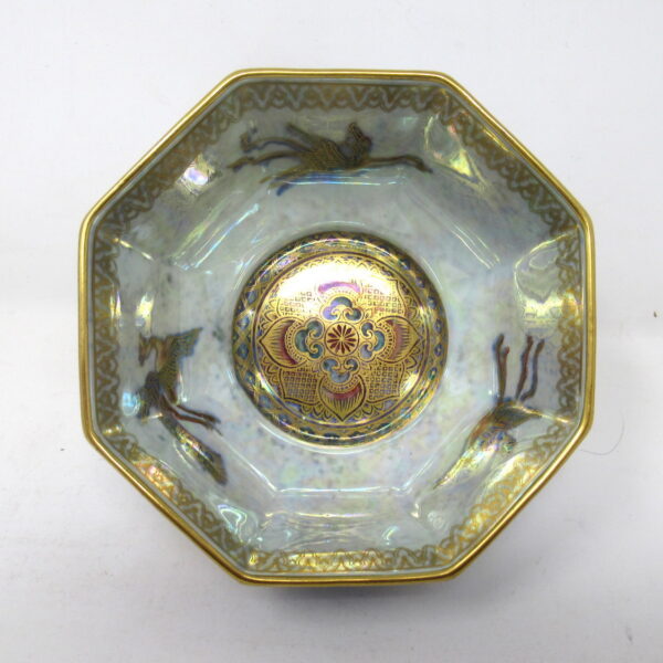 911. Art Deco Wedgwood Celestial Chinese Dragon Lustre Ware Bowl Daisy Makeig Jones