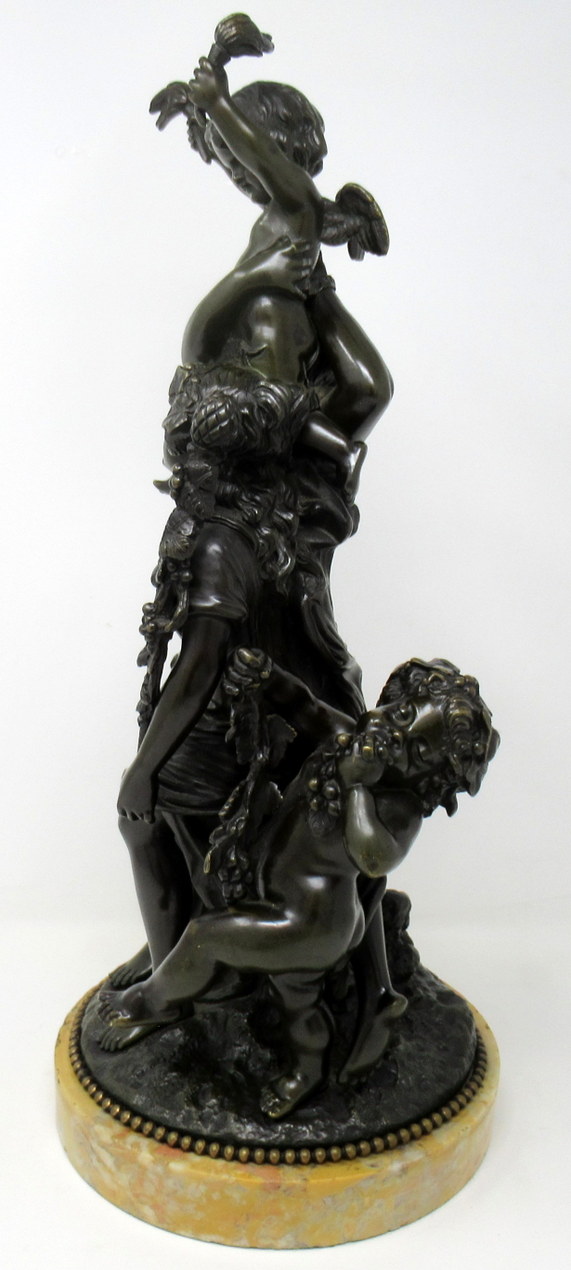 207. Superb French Figural Bronze “Triumph of Bacchus” Signed Edmond Louis Auguste Leveque 19thCt - Image 4
