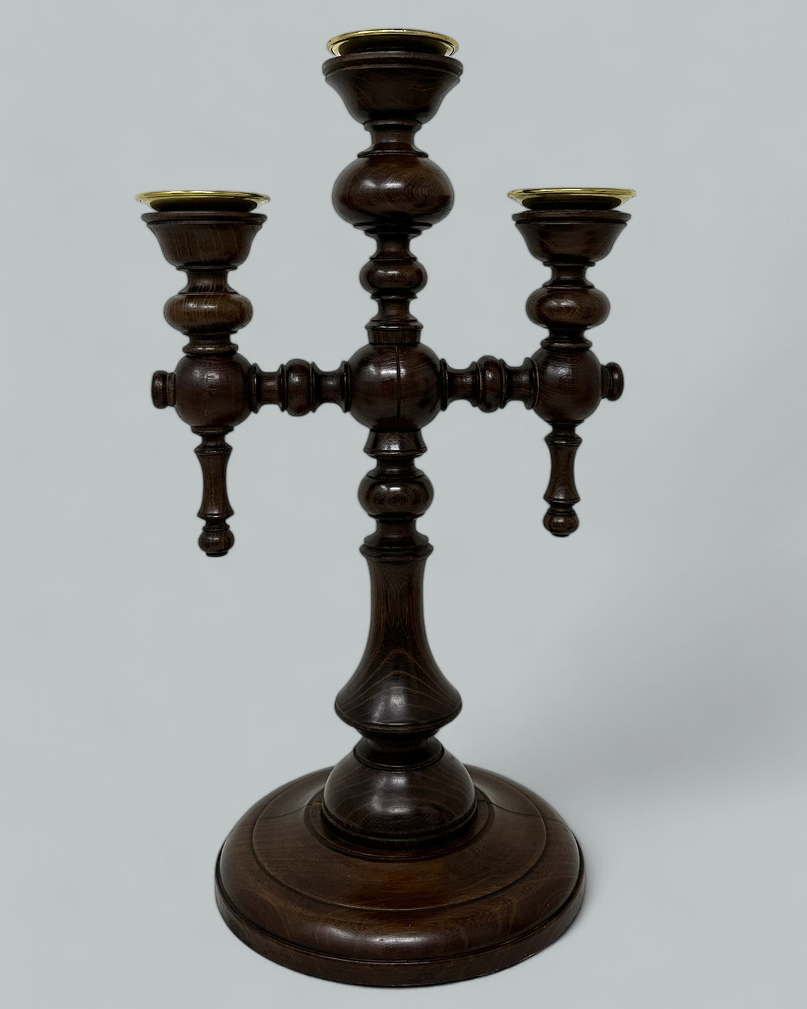 197. Antique Garniture and Pair English Victorian Wooden Candlesticks Candelabra 19 Ct - Image 3