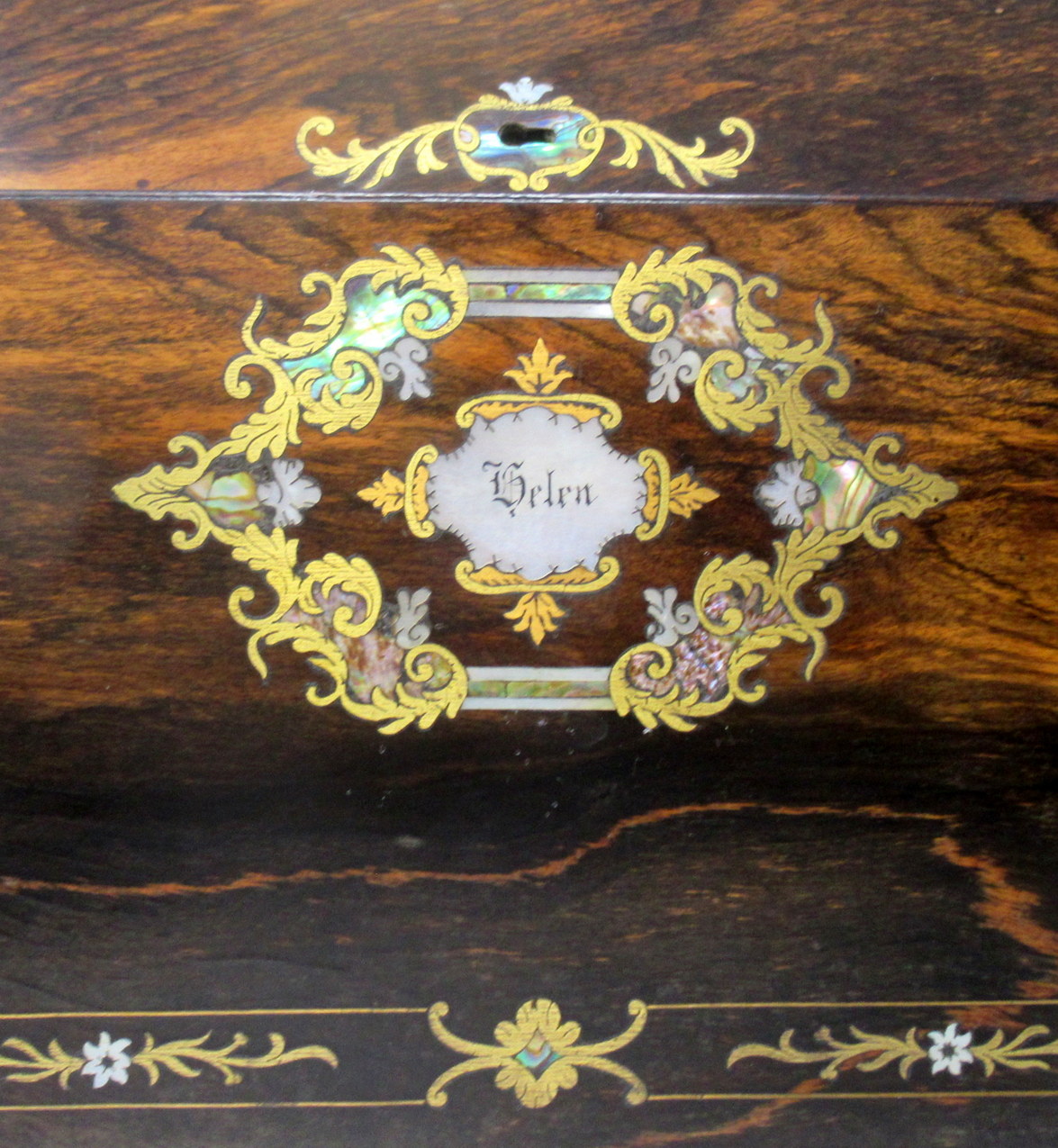 616. Irish Coromandel Mother of Pearl Writing Slope Box by Austins Dublin, circa 1860 - Image 8