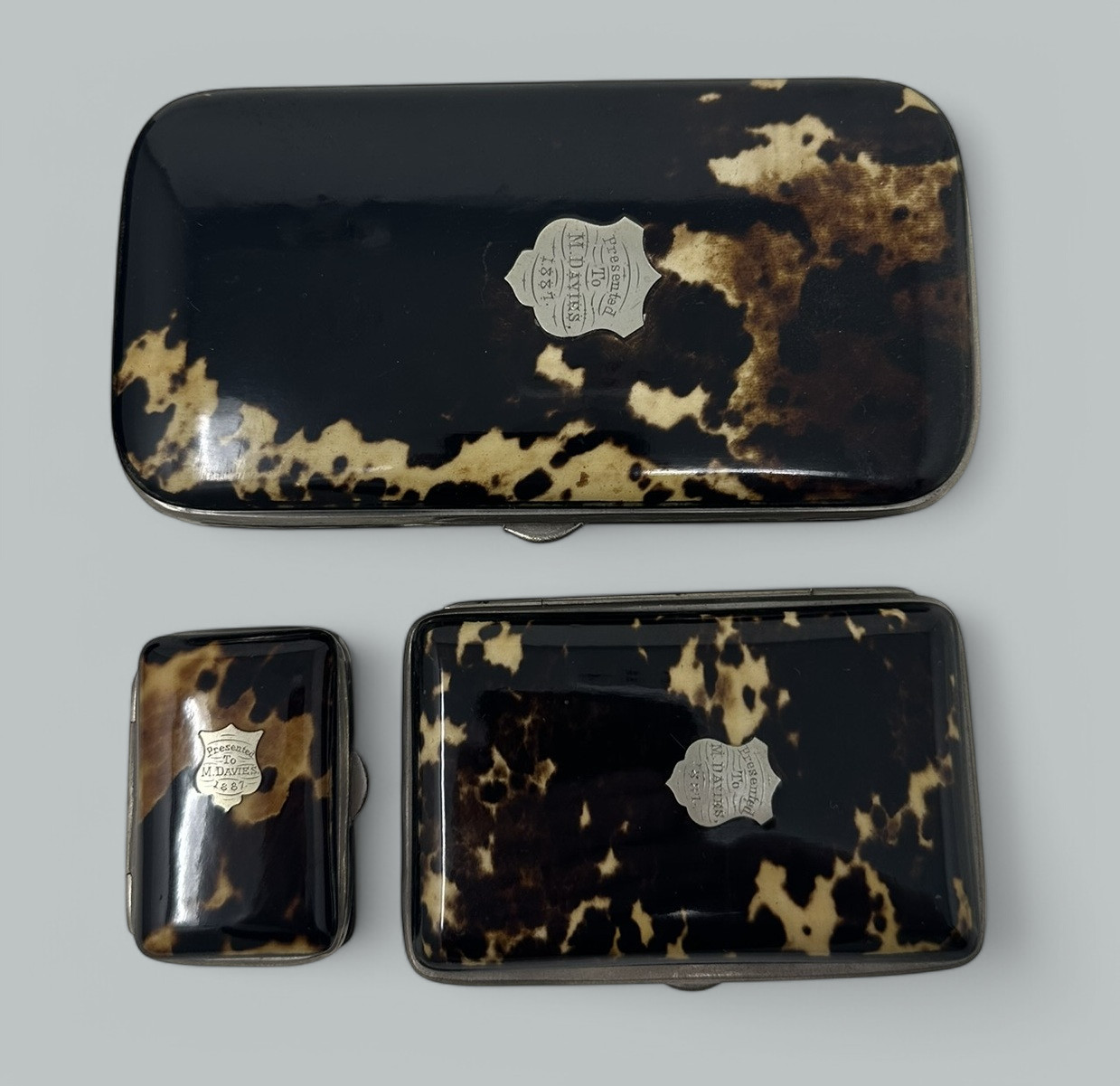 297. Antique Victorian Casket Tortoiseshell Calling Cards Regency Grand Tour 1837 - Image 6