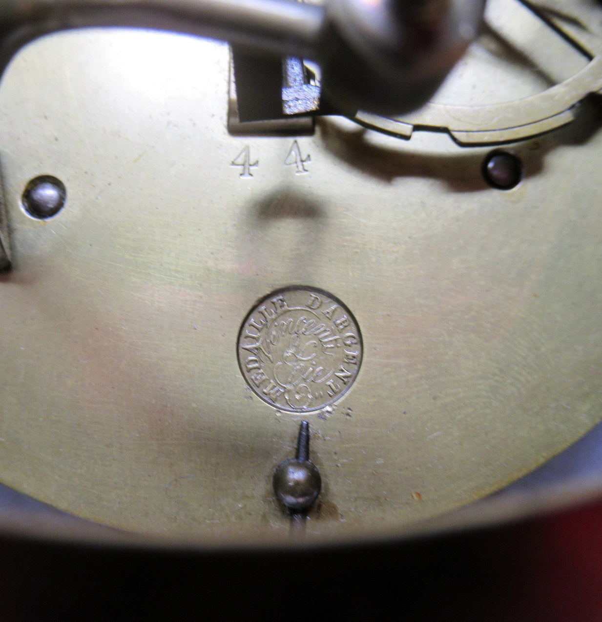 644. French Ormolu Bronze Sevres Porcelain Mantle Clock Vincenti et Cie Paris 19th Century - Image 9