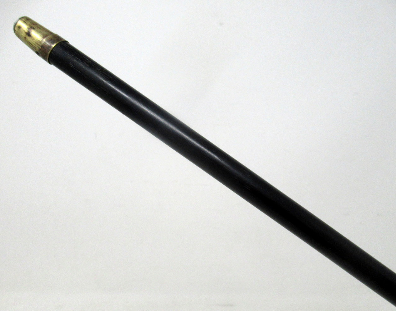 094. Antique Vintage Ladies Gentleman's Walking Stick Gold Plated Cow Horn Handle - Image 8