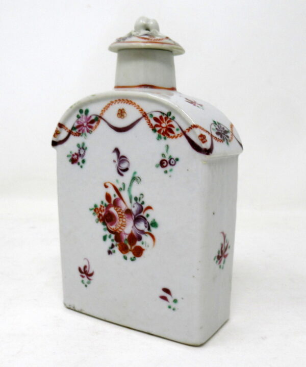 401. Chinese Canton Porcelain Famille Rose Dome Top Enameled Tea Caddy