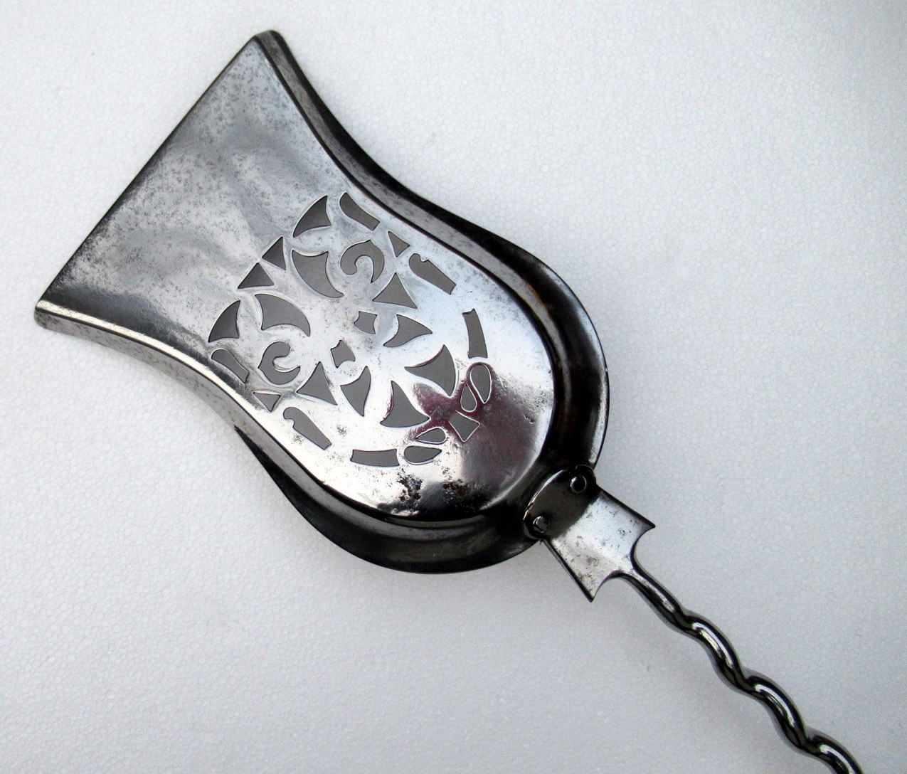 117. Set English Georgian Regency Burnished Steel Gold Plated Fire Tools Irons 18Ct - Image 7