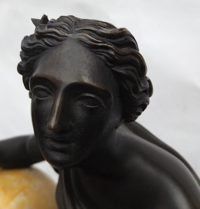 825. Superb Grand Tour Sienna Marble Clock 19Ct - Image 9