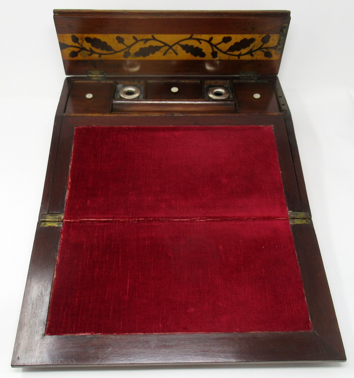 333. Irish Killarney Ware Arbutus Wood Ladies or Gents Travelling Writing Slope 19thCt - Image 4