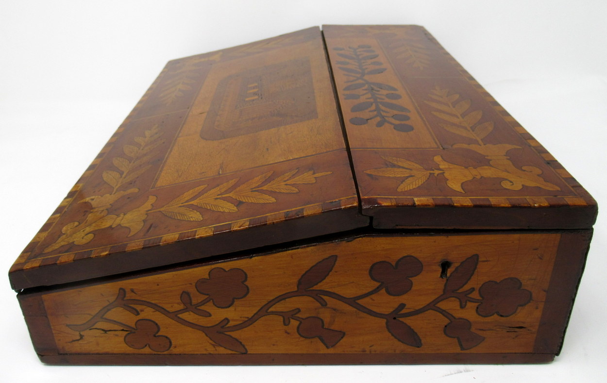 333. Irish Killarney Ware Arbutus Wood Ladies or Gents Travelling Writing Slope 19thCt - Image 6