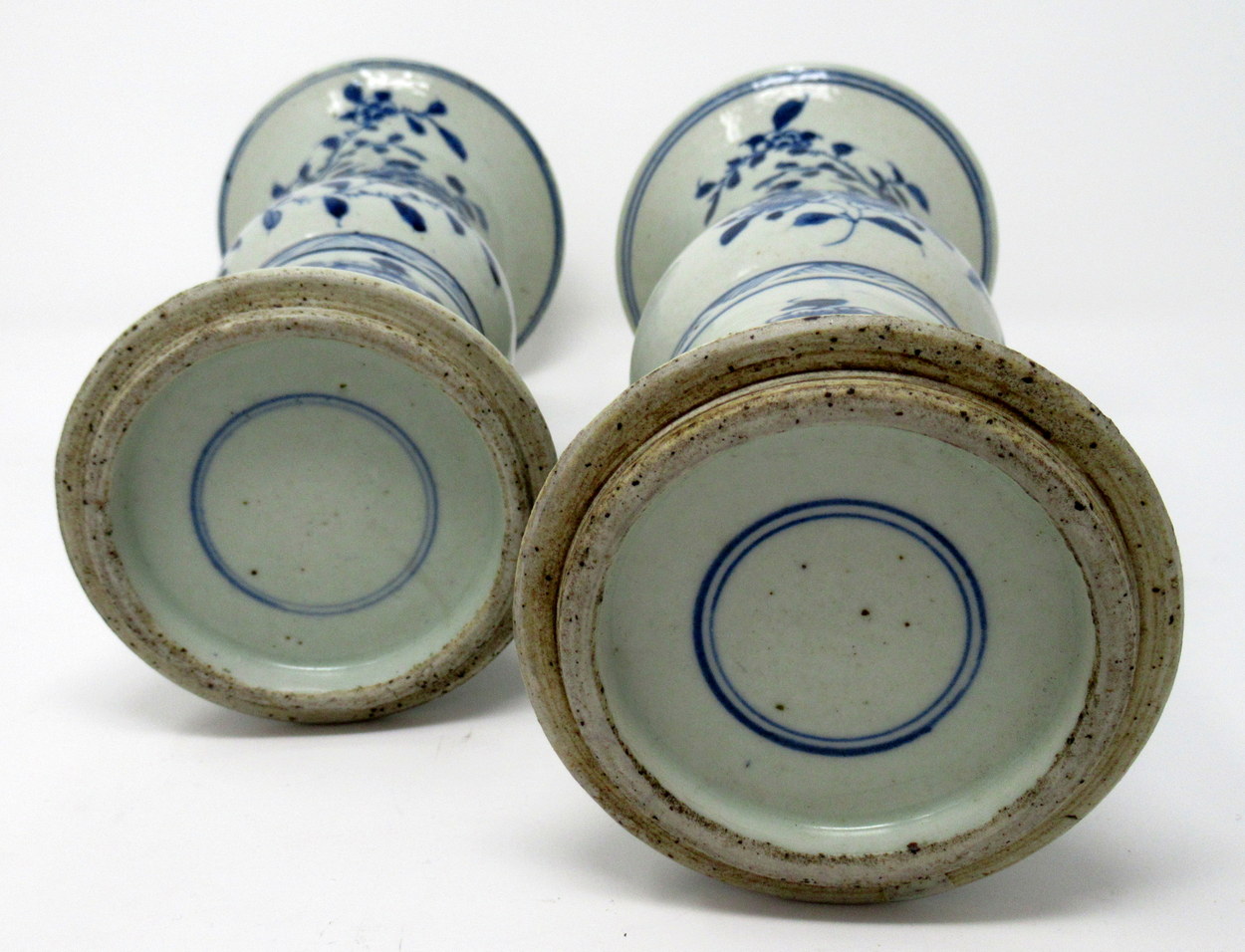 398. Fine Pair Chinese Export Hand Painted Vases 19thCt - Image 8