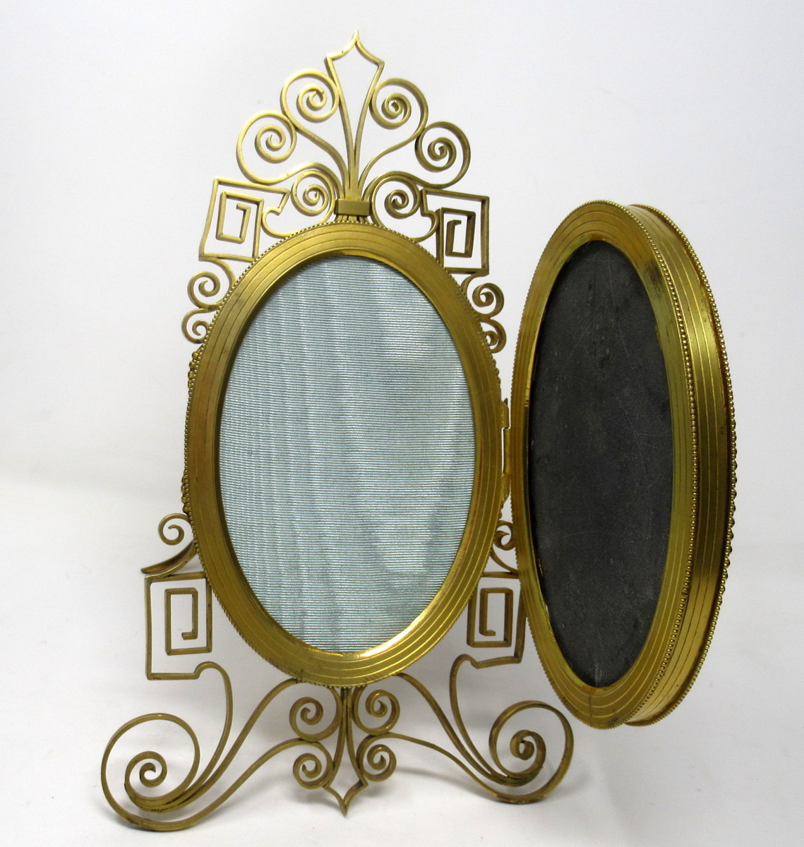 852. Grand Tour Pietra Dura Italian Ormolu Picture Photo Frame Still Life Flowers - Image 3