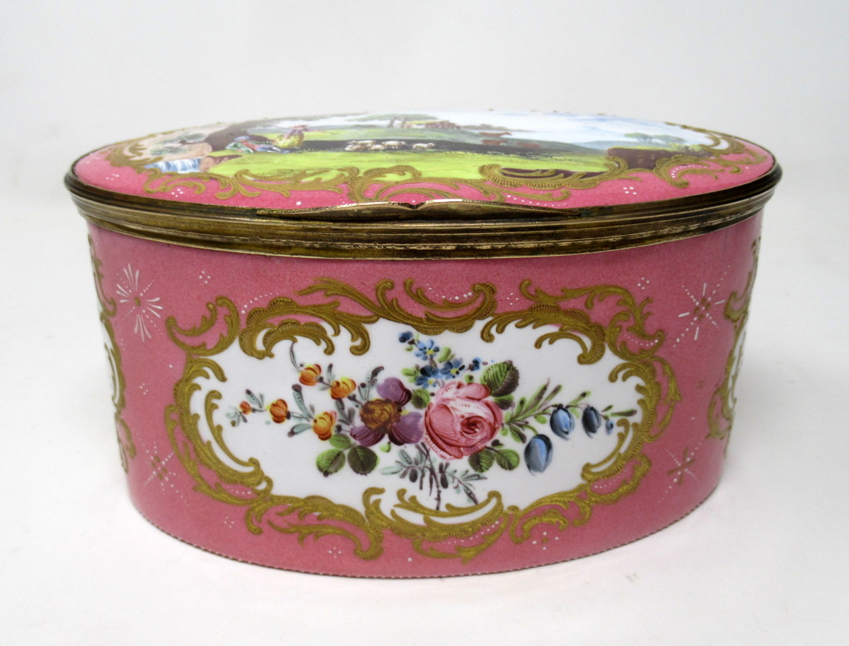 227. Antique South Staffordshire Battersea Enamel Georgian Table Box 19th Century - Image 3