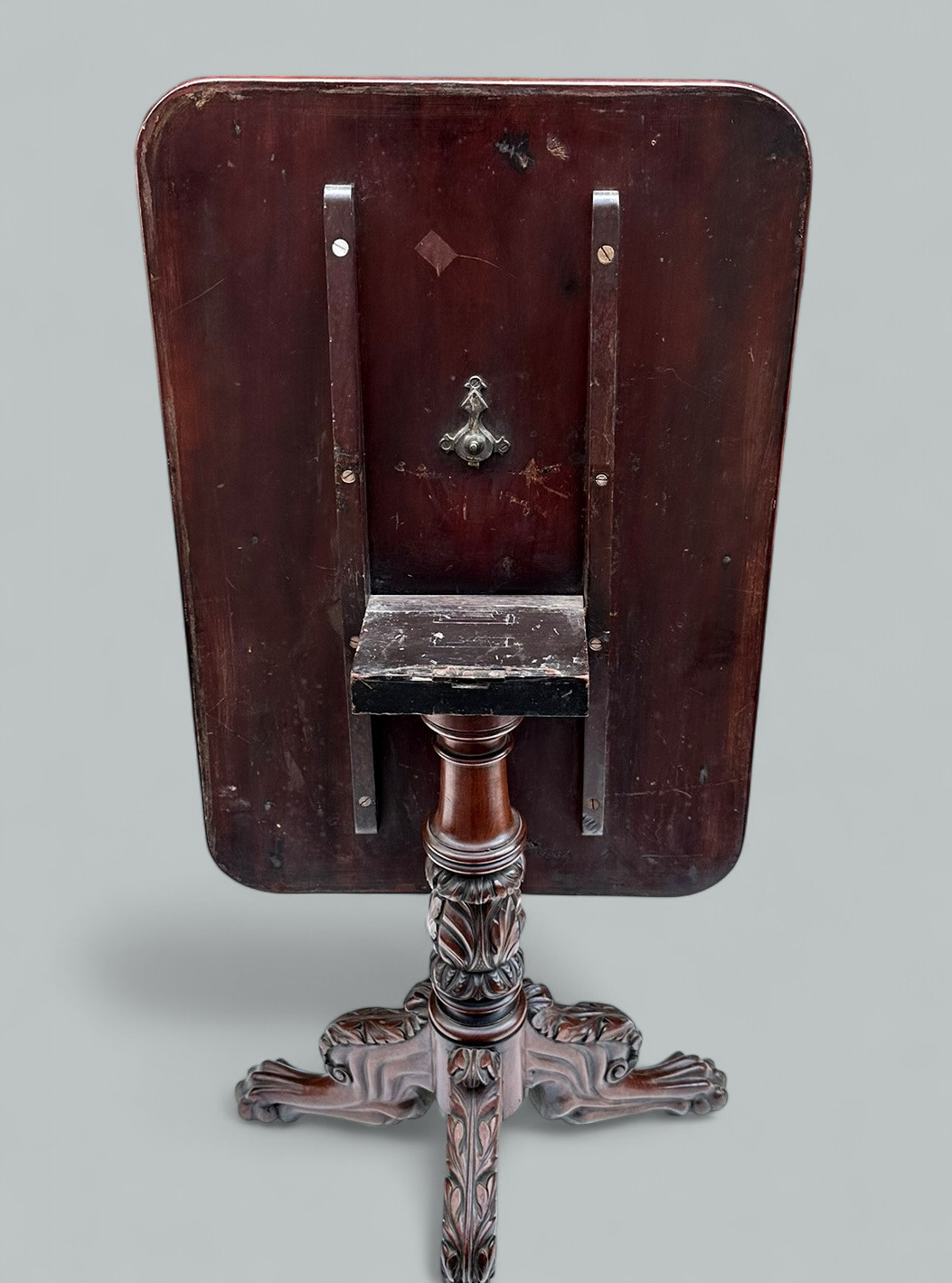 852. Antique Regency Mahogany Occasional Snap Top Table possibly Irish 19th Century - Image 4