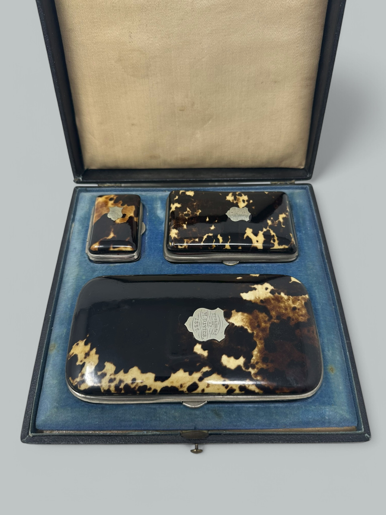 297. Antique Victorian Casket Tortoiseshell Calling Cards Regency Grand Tour 1837 - Image 3